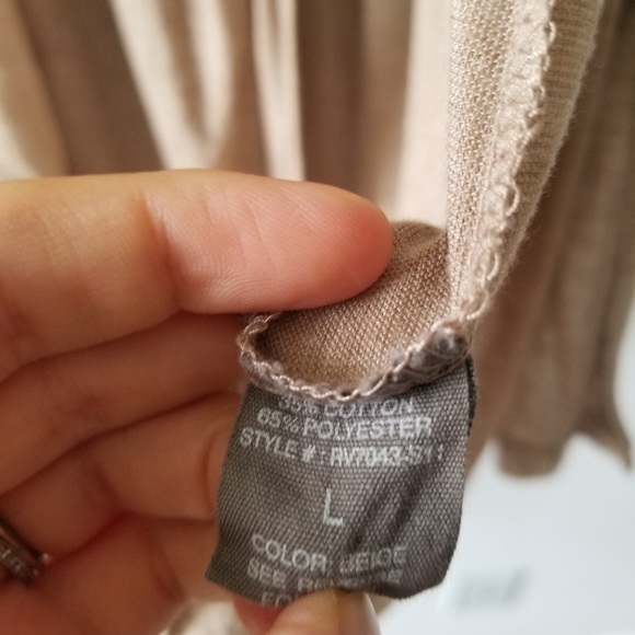 Anthro Ryu Tan Boho Long Tie Vest Large - Picture 7 of 10